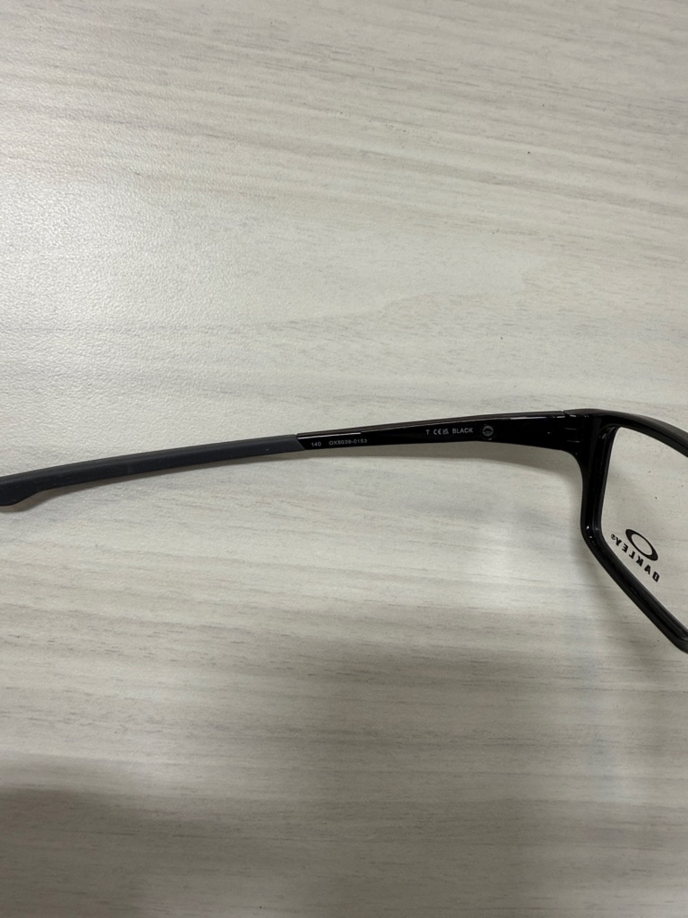 Oakley ox8039 Chamfer Black Rectangular Eyeglasses with Case - Picture 2 of 4